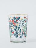 John Lewis Christmas Foliage Glass Tumbler, 500ml, Clear/Multi