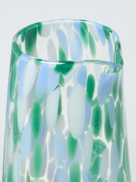 John Lewis Confetti Glass Carafe, 800ml, Green - view 2, 