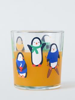 John Lewis Penguin Glass Tumbler, 400ml, Clear - view 2, Clear