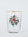 John Lewis Robin Glass Tumbler, 500ml, Clear/Multi