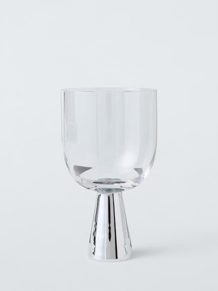 John Lewis Cone Silver Stem Wine Glass, Set of 2, 280ml, Clear - view 2, Clear