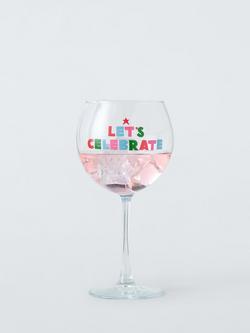 John Lewis 'Let's Celebrate' Gin Glass, 650ml, Clear - view 2, Clear