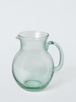 John Lewis Leckford Glass Jug, 1.2L, Clear, Clear