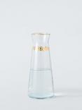 John Lewis Leaf Rim Glass Carafe, 1L, Clear/Gold