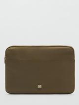 Mango Nil Zip Laptop Case, Beige - Khaki