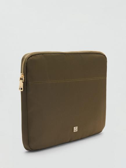Mango Nil Zip Laptop Case, Beige - Khaki - view 2, Beige - Khaki