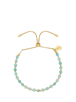 Estella Bartlett Agate Toggle Bracelet, Blue/Gold, Blue