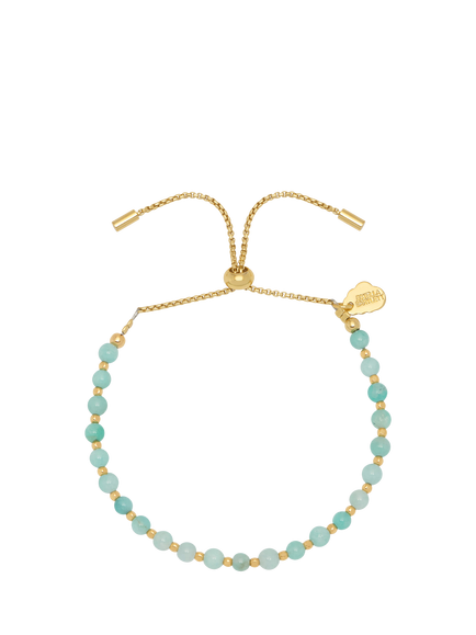 Estella Bartlett Agate Toggle Bracelet, Blue/Gold, Blue