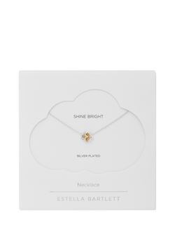 Estella Bartlett Triple Dainty Star Charm Necklace, Gold/Silver - view 2, Silver