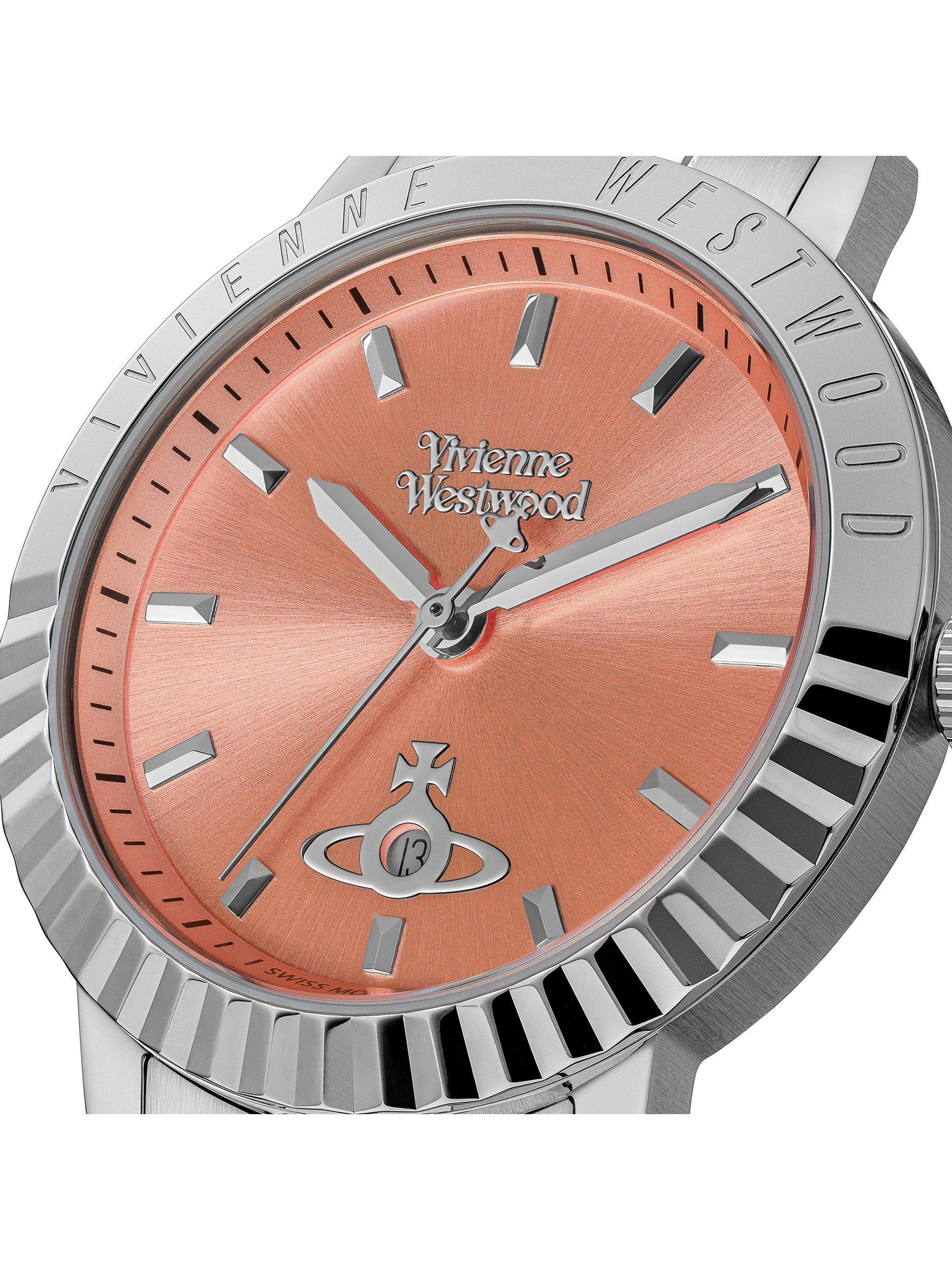 Product image 2 of 7, which shows Vivienne Westwood VV307COSL Dulwich Women's Bracelet Strap Watch, Pink/Silver