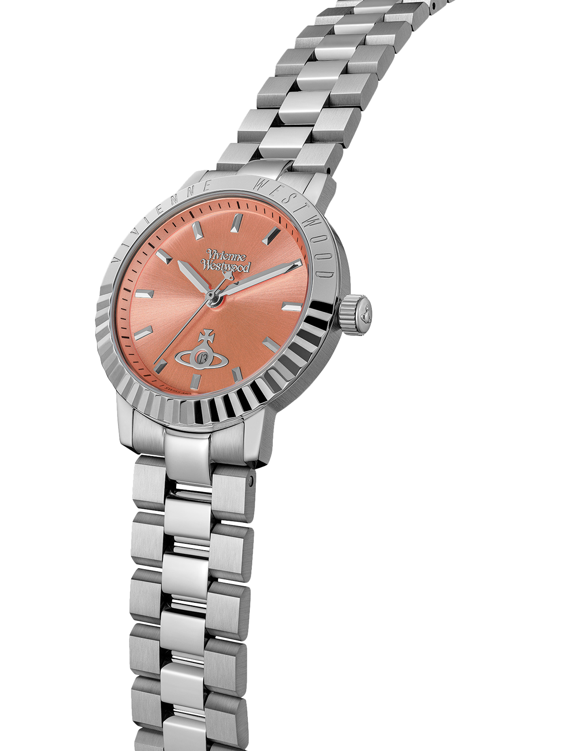 Product image 3 of 7, which shows Vivienne Westwood VV307COSL Dulwich Women's Bracelet Strap Watch, Pink/Silver