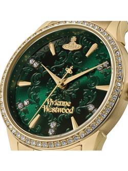 Vivienne Westwood VV327 Little Wallace Women's Bracelet Strap Watch - view 2, Gold/Green
