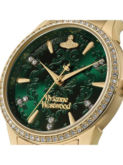 Vivienne Westwood VV327 Little Wallace Women's Bracelet Strap Watch - view 2, Gold/Green