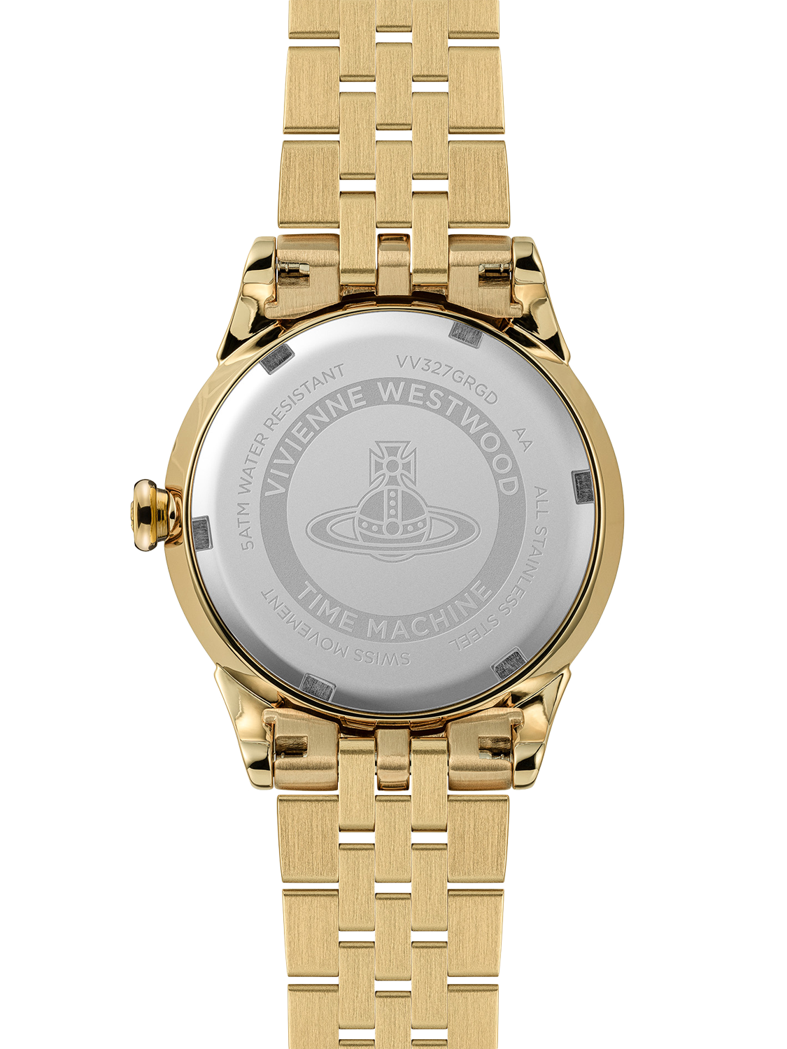 Product image 6 of 7, which shows Vivienne Westwood VV327 Little Wallace Women's Bracelet Strap Watch, Green/Gold