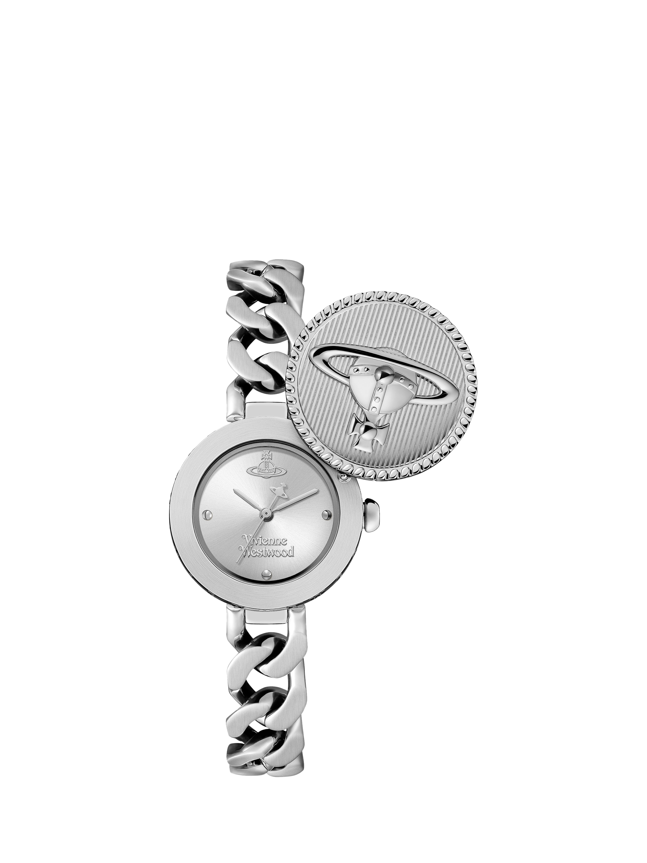 Vivienne Westwood VV323WSSL Orb Button Women's Watch, Silver