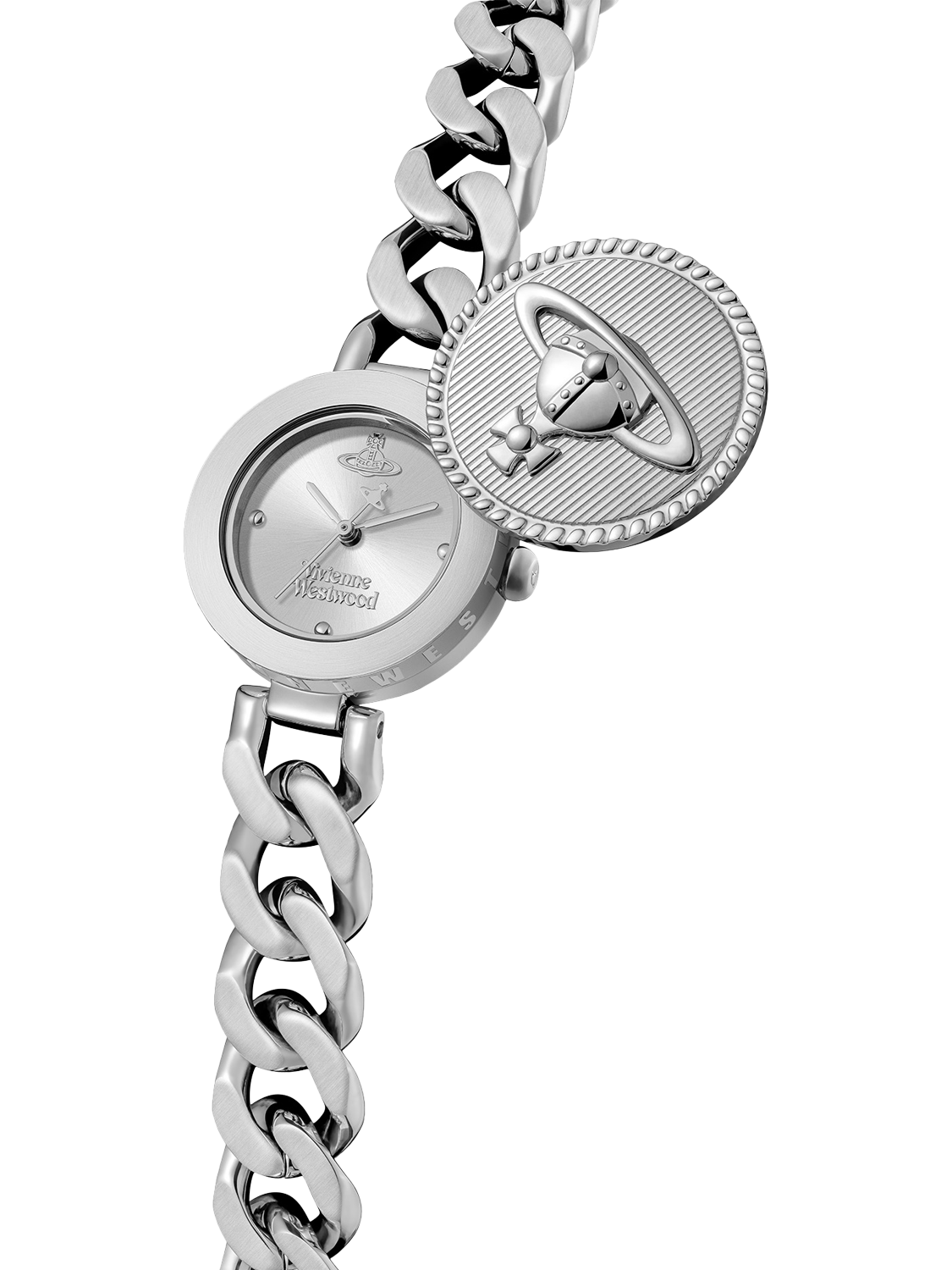 Vivienne Westwood VV323WSSL Orb Button Women's Watch, Silver