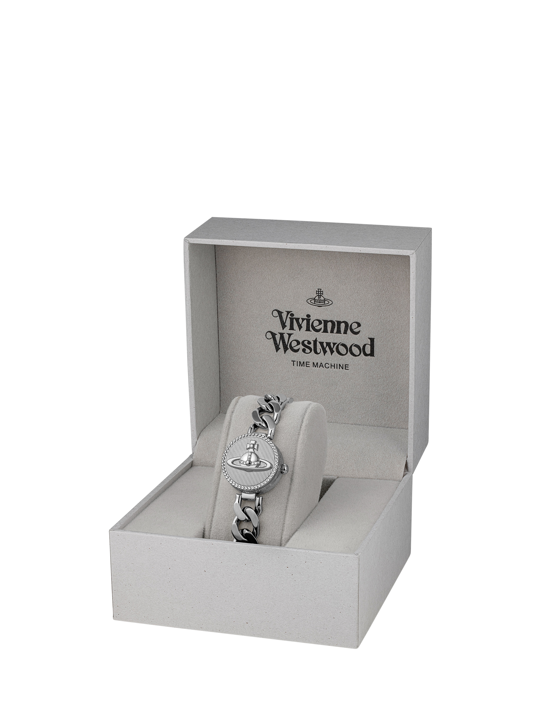 Product image 8 of 8, which shows Vivienne Westwood VV323WSSL Orb Button Women's Watch, Silver