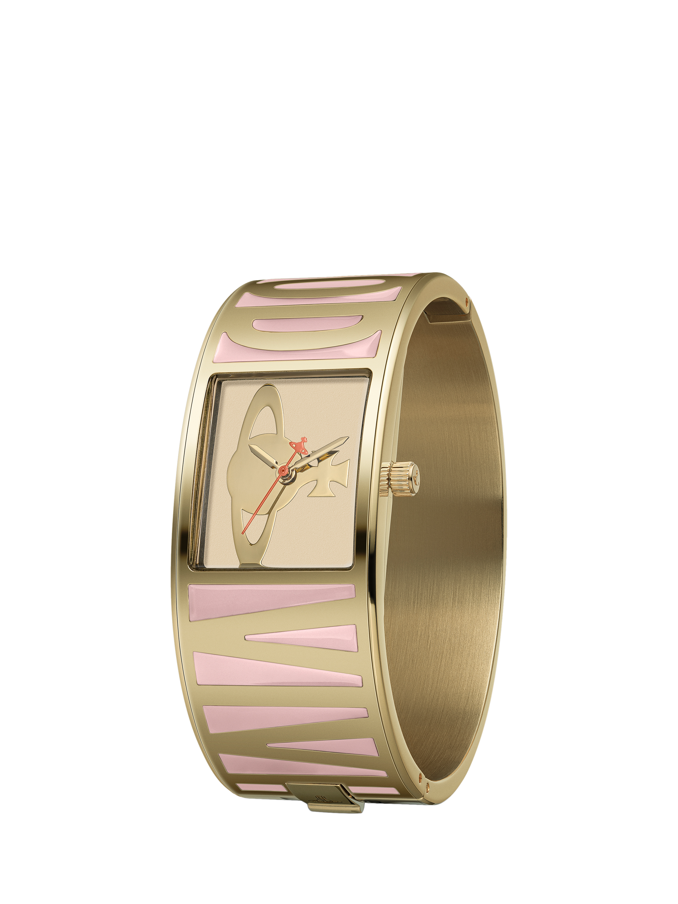 Product image 3 of 6, which shows Vivienne Westwood VV325LPKGD Belvoir Women's Quartz Bracelet Watch, Pink/Gold