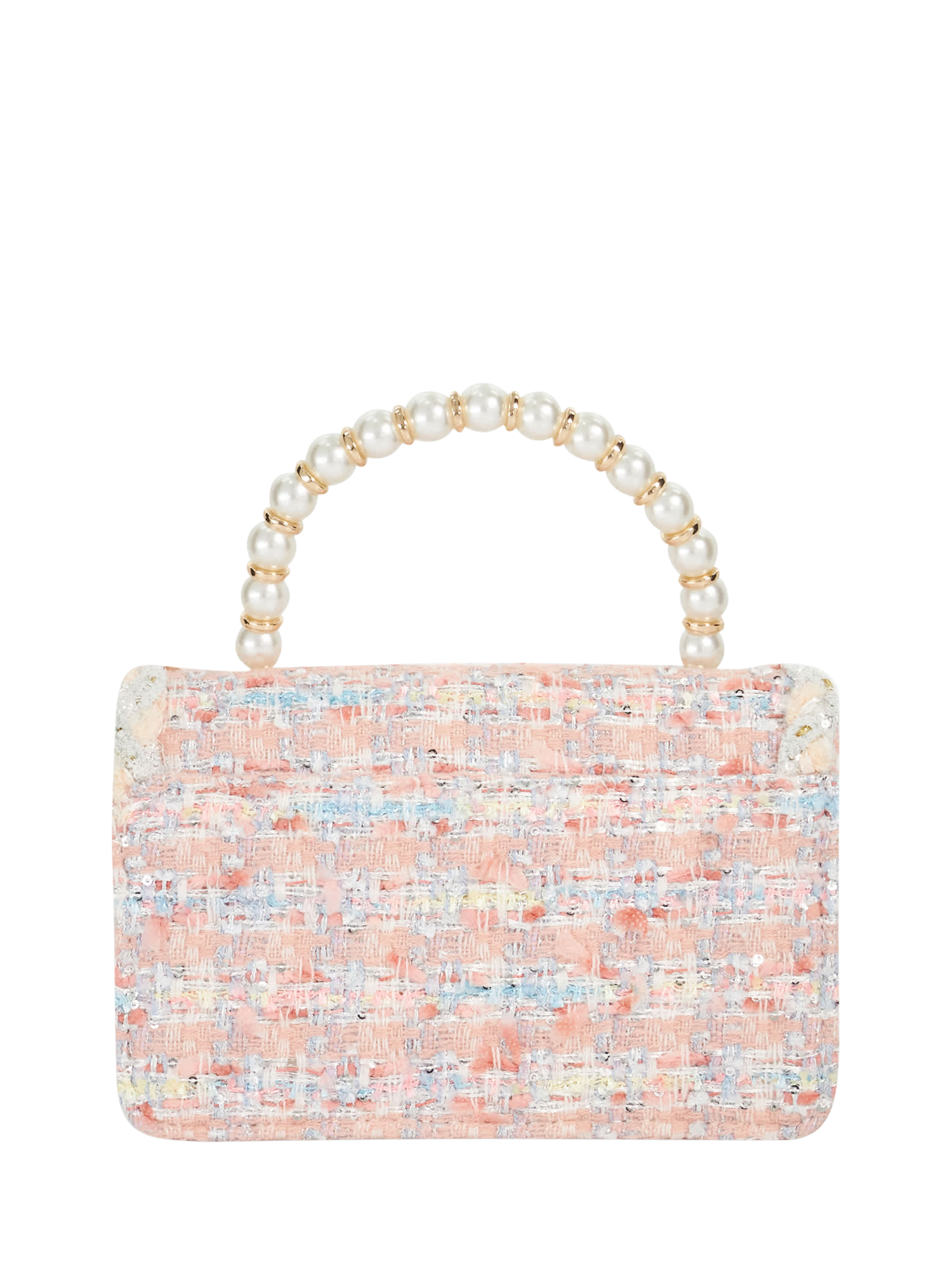 Product image 3 of 11, which shows Dune London Blooms Bead Embellished Top Handle Bag, Pink/Multi