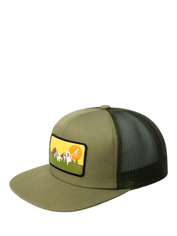 Kangol Cotton Outdoor Patch Trucker Cap, Olive, Olive