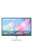 LG 27US550-W 4K Ultra HD HDR Monitor, 27”, White