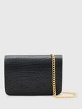 AllSaints Honore Grained Leather Crossbody Bag, Black