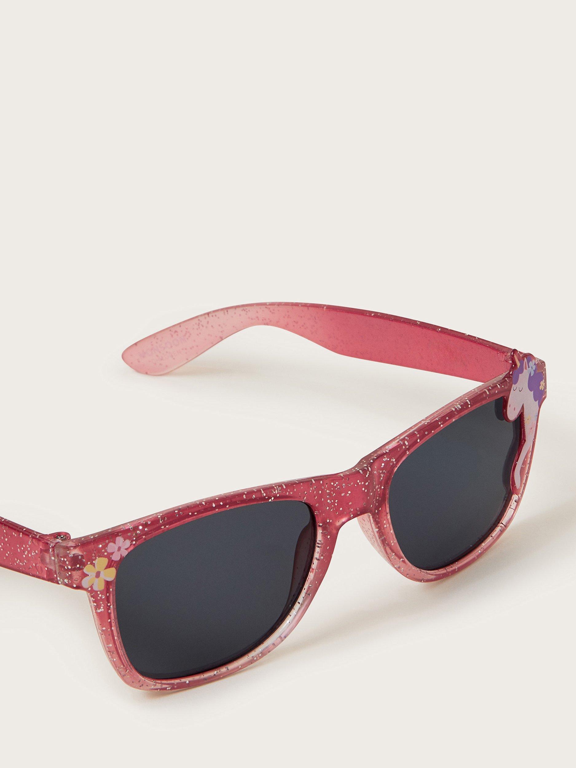 Product image 2 of 2, which shows Monsoon Baby Unicorn Sunglasses, Pink/Grey
