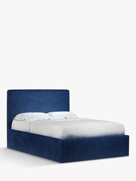 John Lewis Emily Ottoman Storage Upholstered Bed Frame, Super King Size, Deep Velvet Royal