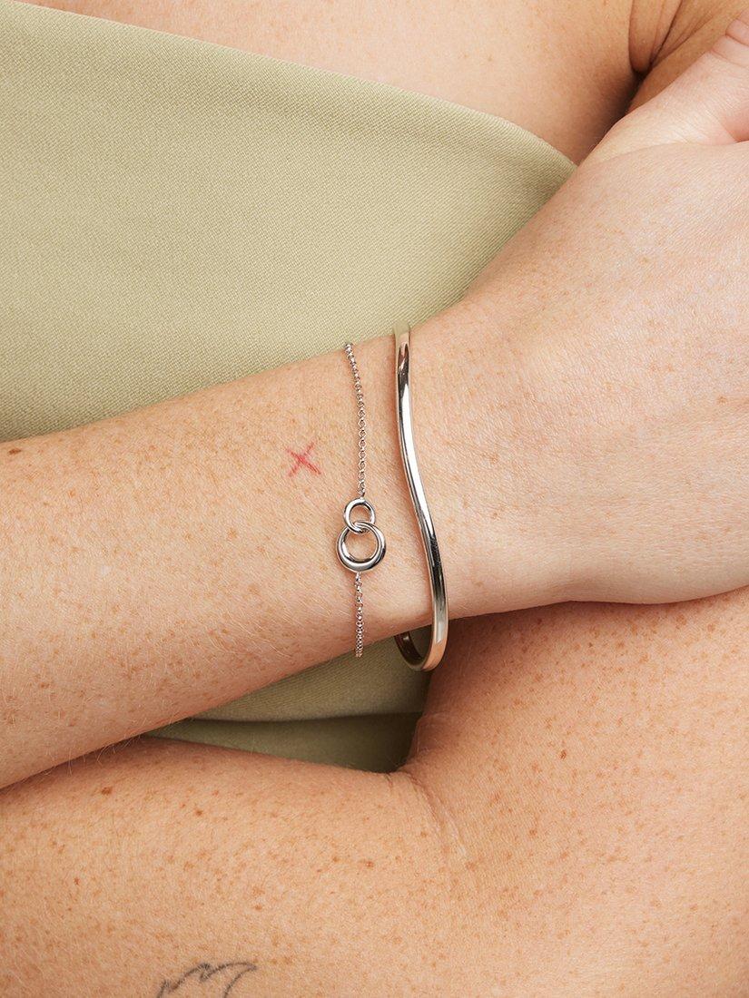 Product image 2 of 2, which shows Astrid & Miyu Infinite Cuff Bracelet, Silver