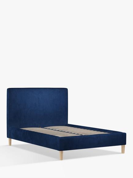John Lewis Emily Upholstered Bed Frame, Small Double, Deep Velvet Royal