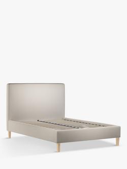 John Lewis Emily Upholstered Bed Frame, Double, Cotton Effect Beige