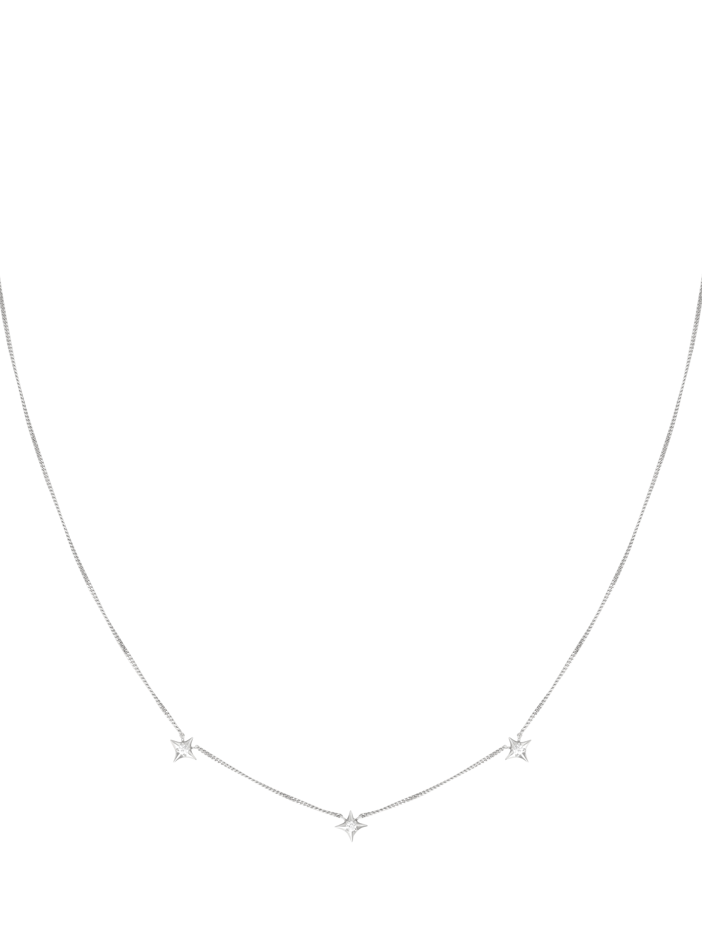 Product image 1 of 2, which shows Astrid & Miyu Cosmic Star Charm Necklace, Silver