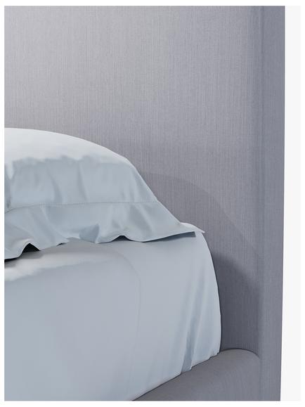 John Lewis Emily Upholstered Bed Frame, Super King Size - view 2, Cotton Effect Grey
