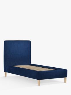 John Lewis Emily Upholstered Bed Frame, Single, Deep Velvet Royal