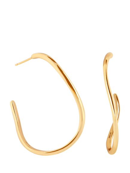Astrid & Miyu Infinite Hoops Earrings, Yellow Gold