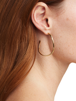 Astrid & Miyu Infinite Hoops Earrings - view 2, Yellow Gold