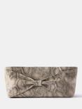 Mint Velvet Snake Print Leather Clutch Bag, Cream