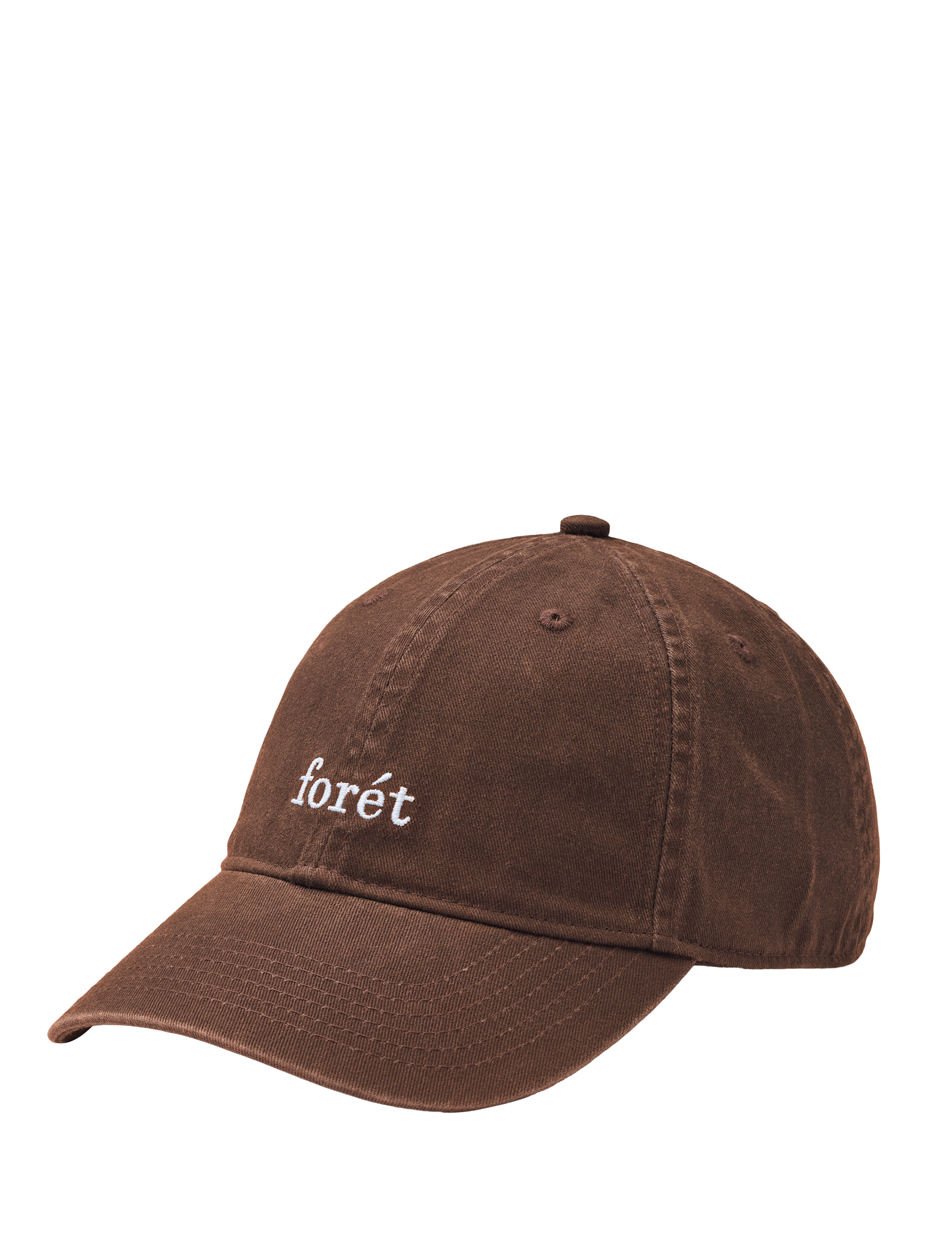 Product image 1 of 3, which shows forét Cotton Logo Cap, Brown