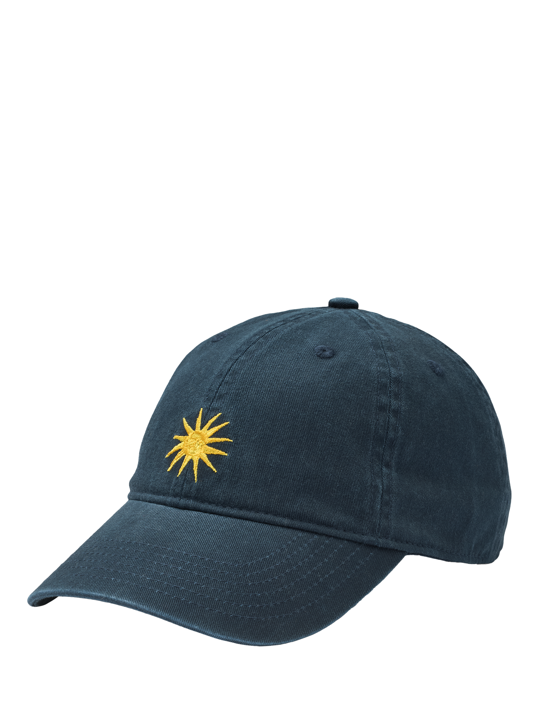 Product image 1 of 4, which shows forét Sol Washed Baseball Cap, Navy