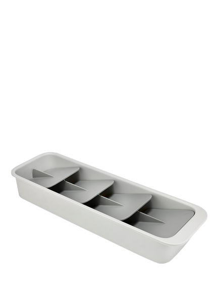 Joseph Joseph DrawerStore Compact Tiered Cutlery Organiser, Grey