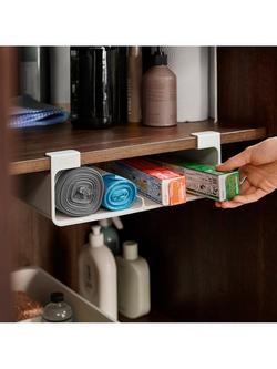 Joseph Joseph CupboardStore Film, Foil and Bag Organiser, Light Stone, Standard - view 2, 