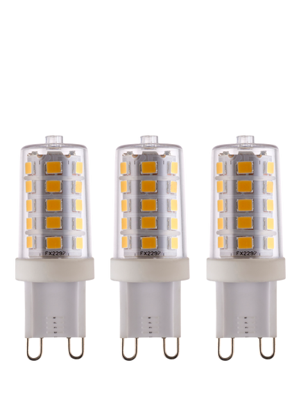 Saxby G9 LED 3.2W Dimmable Clear Capsule Bulbs, Cool White, Pack of 3 - view 2, Clear
