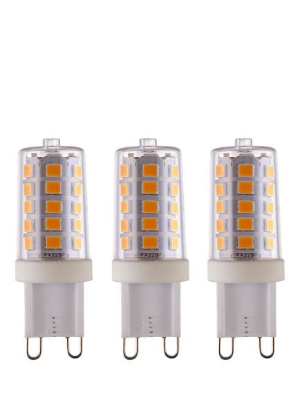 Saxby G9 LED 3.2W Dimmable Clear Capsule Bulbs, Warm White, Pack of 3 - view 2, Clear