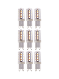 Saxby G9 LED 3.2W Dimmable Clear Capsule Bulbs, Warm White, Pack of 9