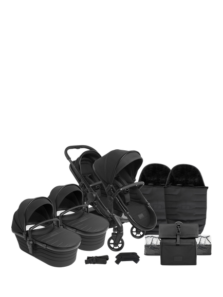 iCandy Peach 7 STUDIO Twin Pushchair, Carrycot and Accessories Bundle, Zenith, Zenith