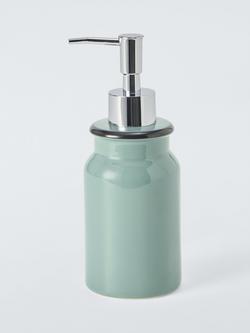 John Lewis Enamel Effect Soap Dispenser, Sage
