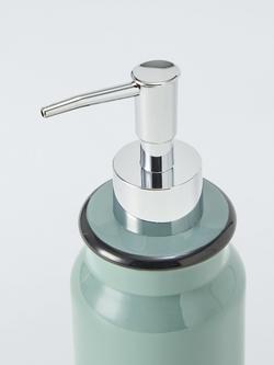 John Lewis Enamel Effect Soap Dispenser - view 2, Sage