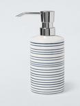 John Lewis Fine Stripe Soap Dispenser, Navy