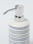 John Lewis Fine Stripe Soap Dispenser, Navy