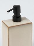 John Lewis Glazed Ceramic Soap Dispenser, Grey